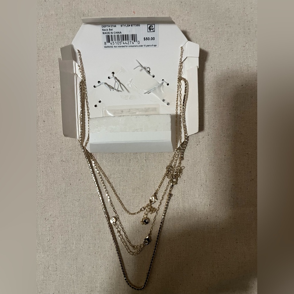 Unwritten Gold-Tone 3 Layered Necklace Set from Macys - Picture 3 of 5